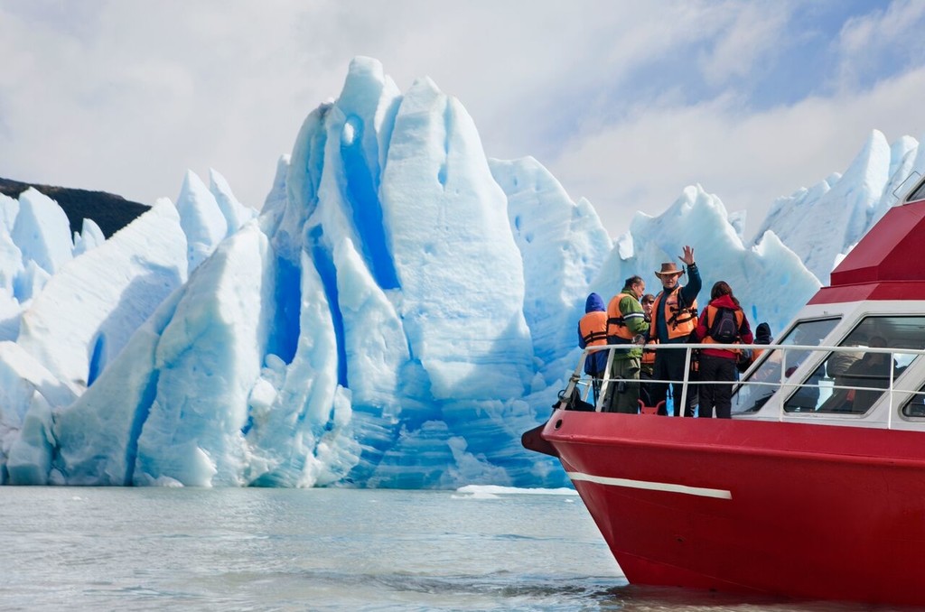 A large iceberg in the icy waters of Patagonia
